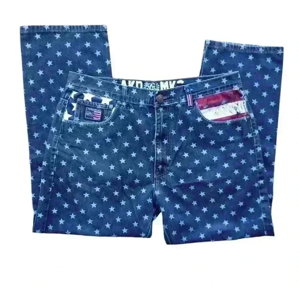Vintage Y2K Akademiks American Flag Jeans